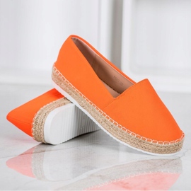 Small Swan Espadrilles textiles orange 2