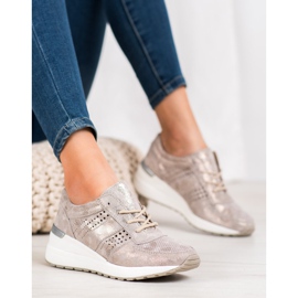 Filippo Baskets compensées en cuir jaune 4