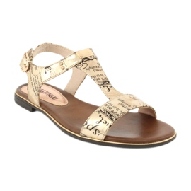 M.Daszyński Sandales dorées journal Daszyński MR1583-7 noir jaune 1