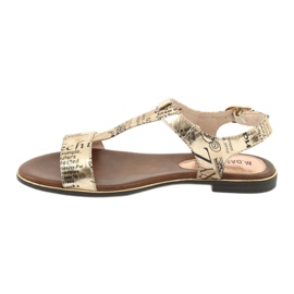 M.Daszyński Sandales dorées journal Daszyński MR1583-7 noir jaune 3