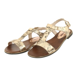 M.Daszyński Sandales dorées journal Daszyński MR1583-7 noir jaune 4