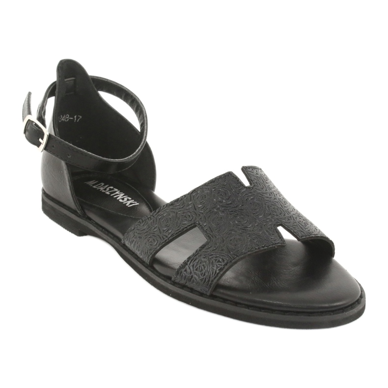 M.Daszyński Sandales noires à talon Daszyński MR1848-17 1