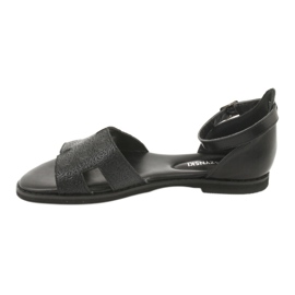 M.Daszyński Sandales noires à talon Daszyński MR1848-17 2