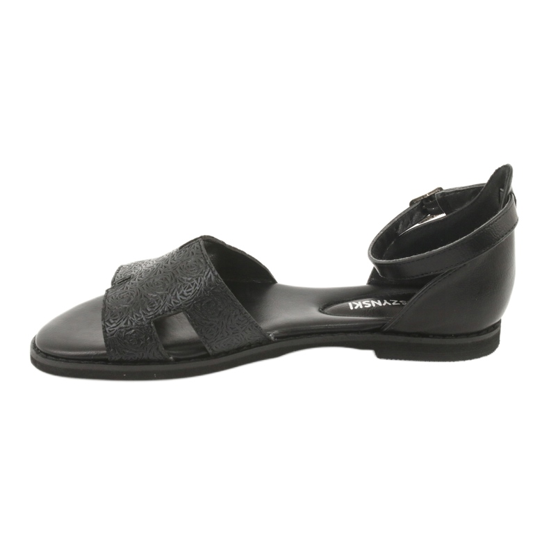 M.Daszyński Sandales noires à talon Daszyński MR1848-17 le noir 2