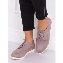 Mocassins femme violet à lacets T297 Violet 2