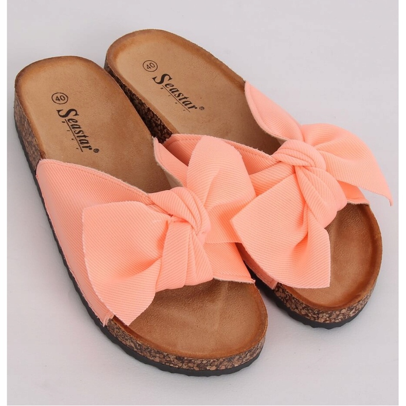 Rose CK108 Chaussons roses sur la semelle en liège 2 Rose CK108 Chaussons roses sur la semelle en liège 2