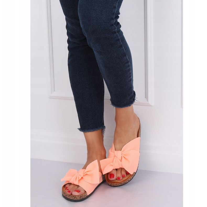 Rose CK108 Chaussons roses sur la semelle en liège 1