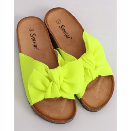 Chaussons Neon CK108 sur la semelle en liège jaune 2