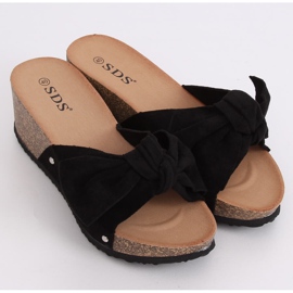 Chaussons compensés noirs 7862-KL Noir 1