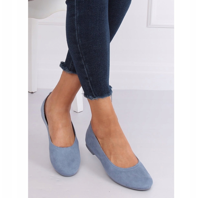 Bleu NK17P Ballerines souples bleues pour femmes 2