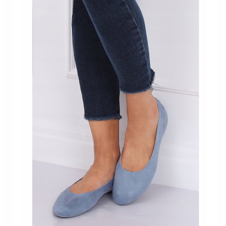 Bleu NK17P Ballerines souples bleues pour femmes 1