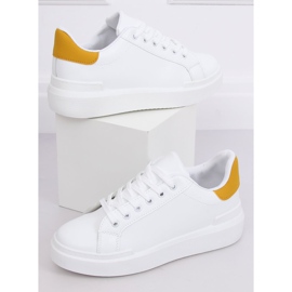 Baskets femme blanches 85-428 BLANC / JAUNE 3