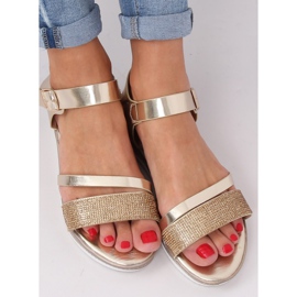 Sandales pour femmes dorées D-118 Or d'or 1