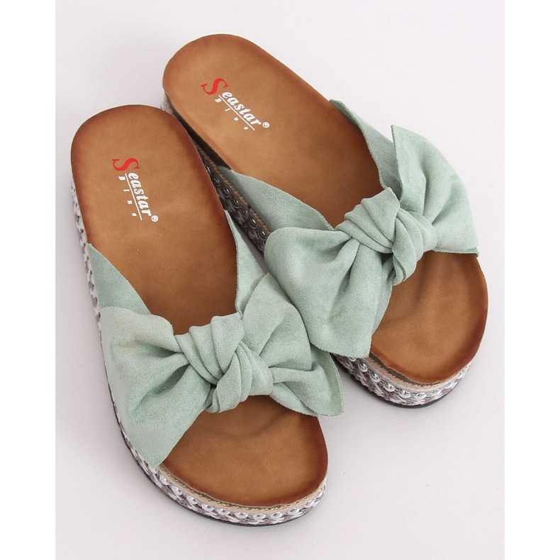 Chaussons femme menthe LK29P Vert 1