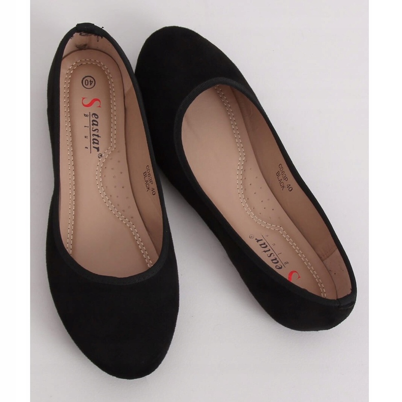 CD63P Ballerines noires unies noires le noir 1