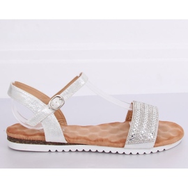 Sandales argentées pour femmes HT-69 Argent gris 1