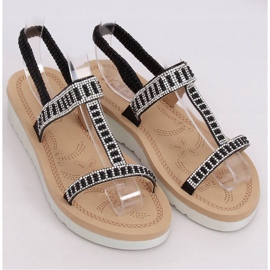 Sandales pour femmes noires HD-128 Noir 1