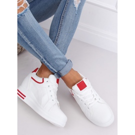Baskets compensées blanches HY-231 Rouge 2