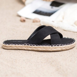 SHELOVET Pantoufles confortables en daim le noir 4