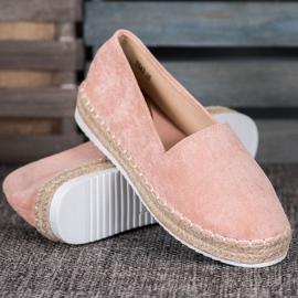 Small Swan Espadrilles En Daim Poudre rose 5