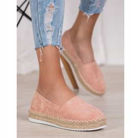 Small Swan Espadrilles En Daim Poudre rose 3