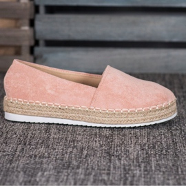 Small Swan Espadrilles En Daim Poudre rose 4