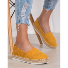 Small Swan Espadrilles En Daim Jaune 1 Small Swan Espadrilles En Daim Jaune 1