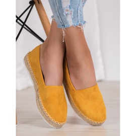 Small Swan Espadrilles En Daim Jaune 2 Small Swan Espadrilles En Daim Jaune 2