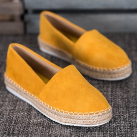 Small Swan Espadrilles En Daim Jaune 3