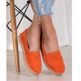 Small Swan Espadrilles En Daim Orange 2