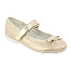American Club GC02 ballerines dorées à nœud beige d'or 1