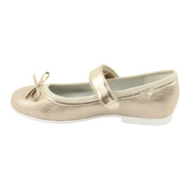 American Club GC02 ballerines dorées à nœud beige d'or 2