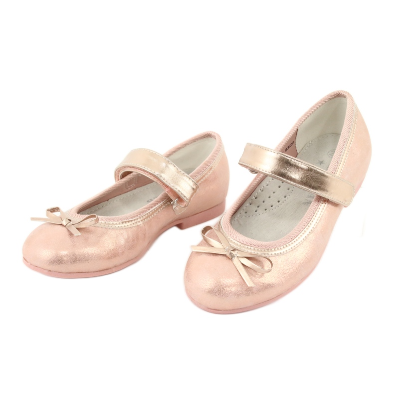Ballerines Golden Rose avec noeud American Club GC02 d'or 3