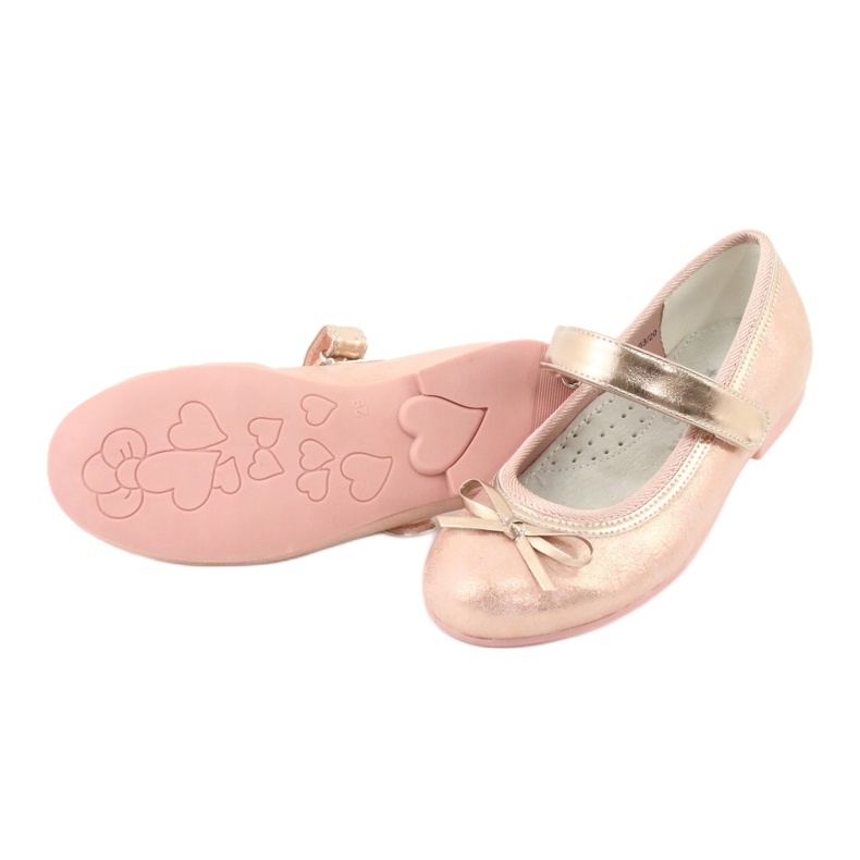 Ballerines Golden Rose avec noeud American Club GC02 d'or 4