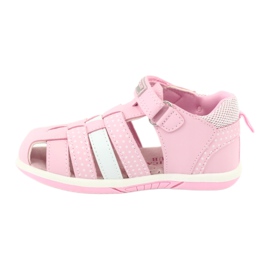 Sandales fille American Club DR16 / 20 blanc rose 2