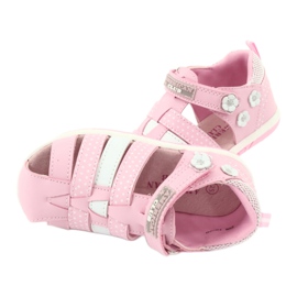 Sandales fille American Club DR16 / 20 blanc rose 5