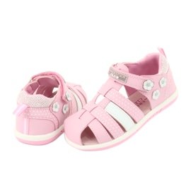 Sandales fille American Club DR16 / 20 blanche rose 4