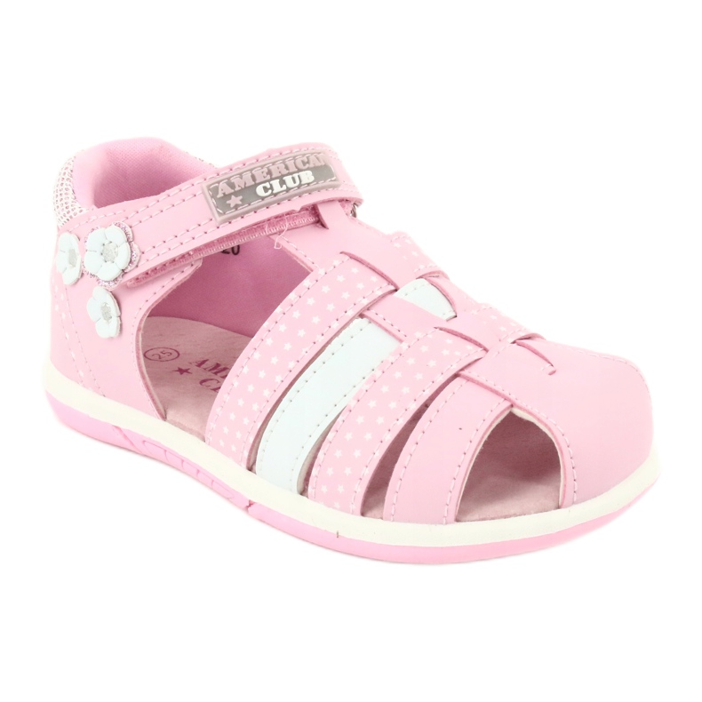 Sandales fille American Club DR16 / 20 blanc rose 1
