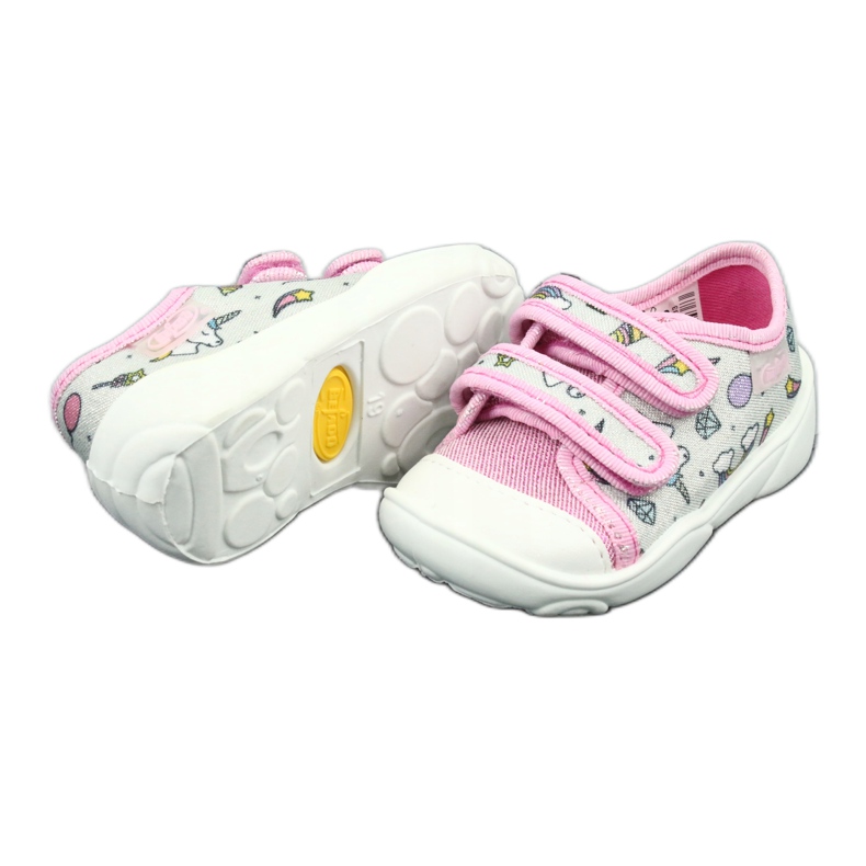 Chaussures enfant Befado 907P115 rose argent gris 4