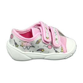 Chaussures enfant Befado 907P115 rose argent gris 1