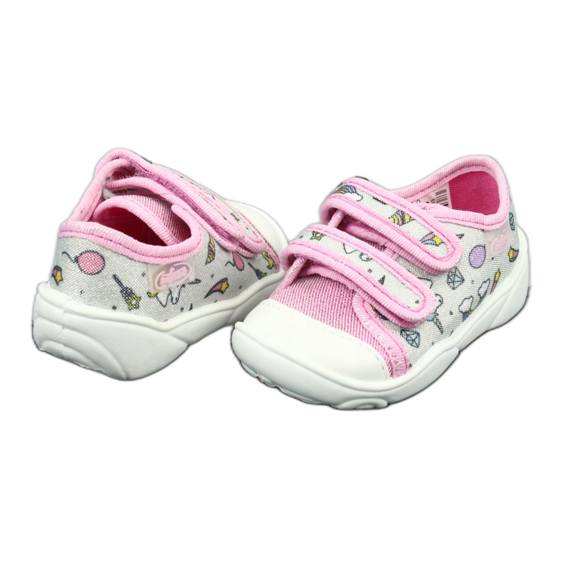 Chaussures enfant Befado 907P115 rose argent gris 3