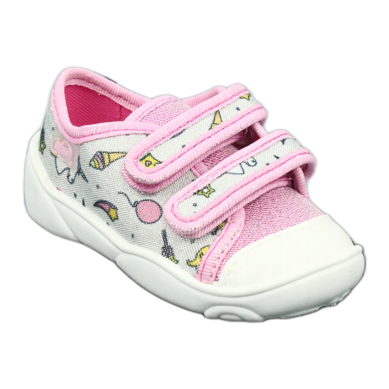 Chaussures enfant Befado 907P115 rose argent gris 2