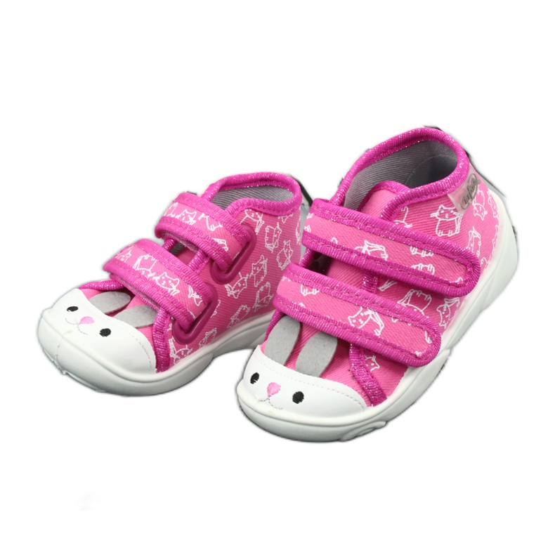Chaussures enfant Befado orange 212P066 blanche rose gris 3