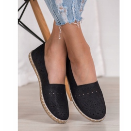 MCKEYLOR Espadrilles Aztèques Avec Motifs Aztèques le noir 1