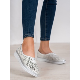 Filippo Slipons En Cuir Avec Un Motif Floral blanche jaune 4
