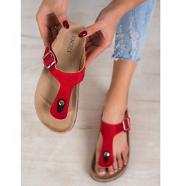 Tongs confortables VINCEZA rouge 1 Tongs confortables VINCEZA rouge 1