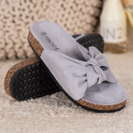 Slippers en daim VINCEZA gris 4