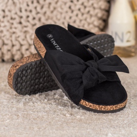Slippers en daim VINCEZA le noir 4