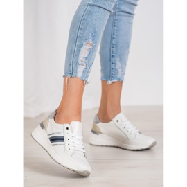 Filippo Chaussures de sport en cuir blanc 2