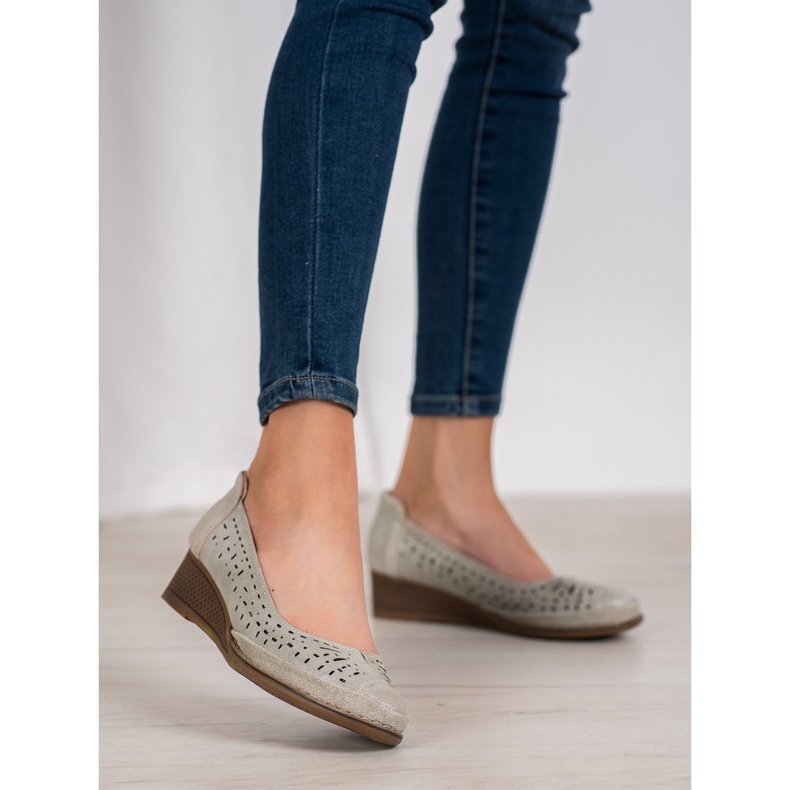 Filippo Escarpins en cuir à paillettes brun 1